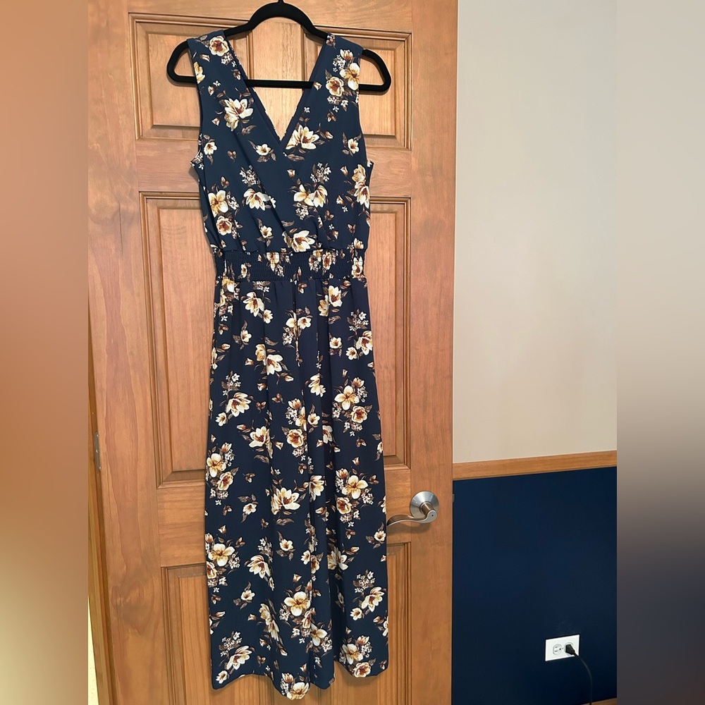NWOT Floral Sleeveless Jumpsuit
